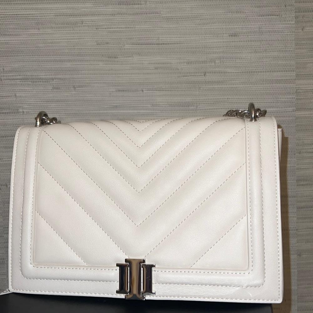 INC International Concepts White Shoulder Bag/ cross body bag